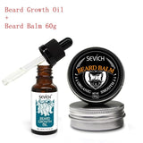 Sevich 2pcs/ set Beard Growth Oil and Organic Smooth Balm