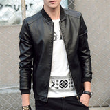 Men's  Faux Leather Slim Fit Jacket