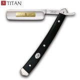 Titan straight razor Mahogony handle hand made SS blade